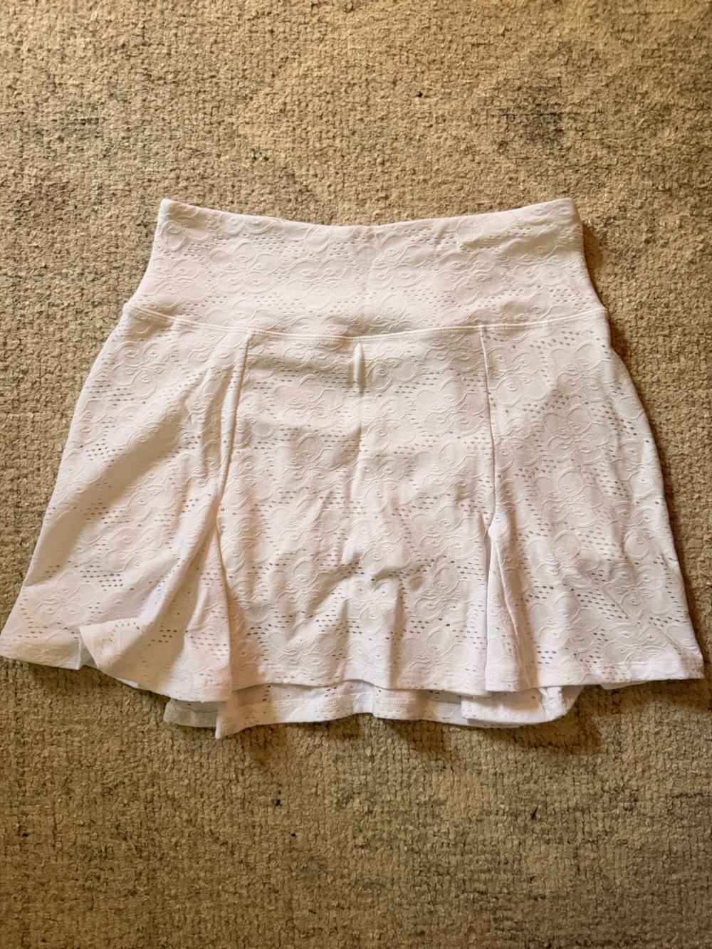 Gottex White Eyelet Circle Skirt
